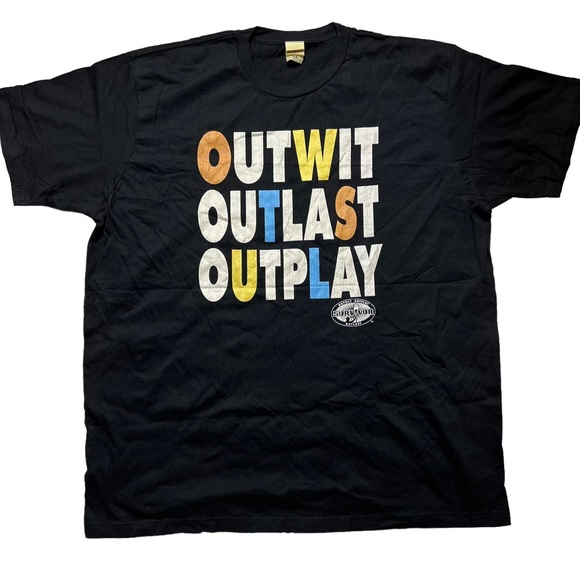 NWOT Logo Vision Survivor Outwit Outlast Outplay SS Graphic T-Shirt Men’s 2X - Picture 1 of 6